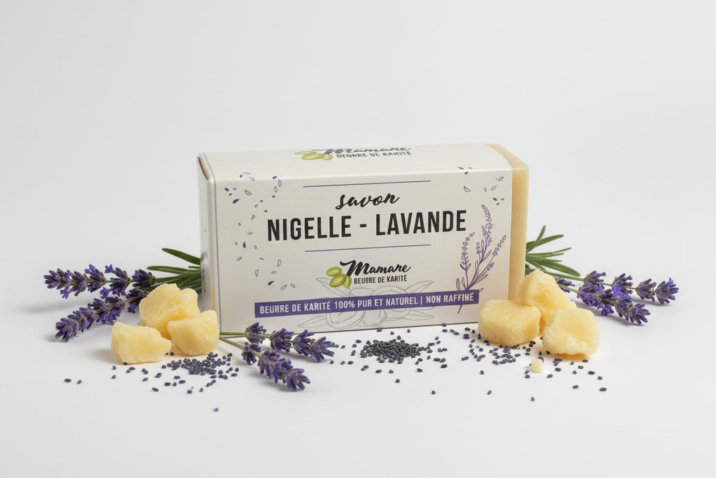 SAVON AU KARITE NIGELLE ET  LAVANDE